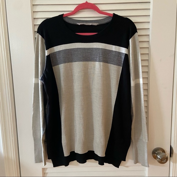 Athleta Strobe Colorblock Merino Wool Sweater - EUC - XL - Picture 2 of 9